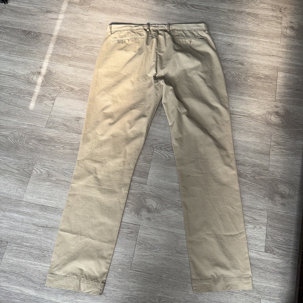 Mens Polo Ralph Lauren Stretch‎ Straight Fit Pants Chino Kakie 36x34 - Picture 9 of 11